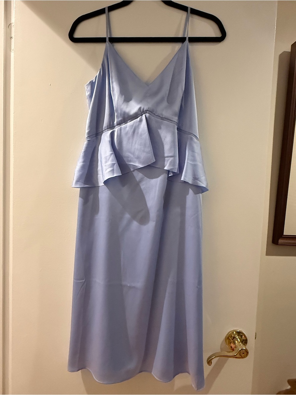 Banana republic sz8 Elegant Light Blue Spaghetti Strap Peplum Dress